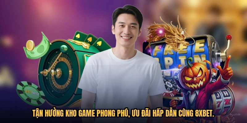 Tận hưởng kho game phong phú, ưu đãi hấp dẫn cùng 8XBET.